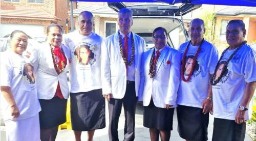 Aumua's family for his wife's funerals